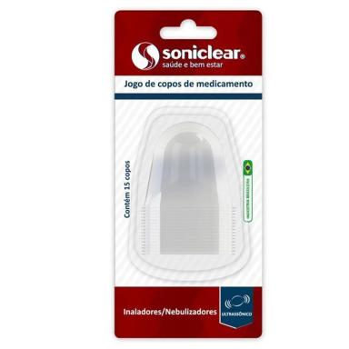 JOGO DE COPOS DE MEDICAMENTO SONICLEAR COM 15 UNIDADES