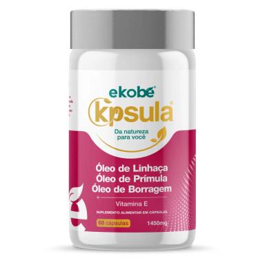 K´PSULA ÓLEO DE LINHAçA, ÓLEO DE PRíMULA E ÓLEO DE BORRAGEM COM VITAMINA E 60 CáPS - EKOBé