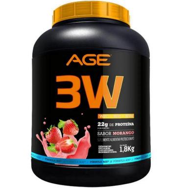 WHEY 3W PROTEIN - (1,8KG) - AGE OFICIAL Morango