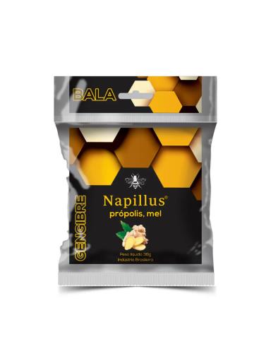 BALA DE GENGIBRE, MEL E PRóPOLIS NAPILLUS 38 GRAMAS 10 UNIDADES