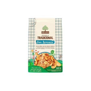GRANOLA ZERO AçúCAR VEGANA TRADICIONAL MãE TERRA 800G
