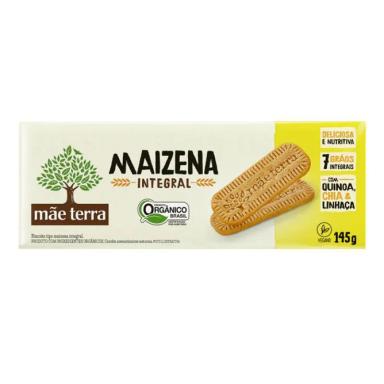 BISCOITO MAIZENA INTEGRAL ORGâNICO VEGANO MãE TERRA 145G