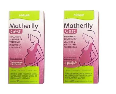 KIT 2 SUPLEMENTO MATHERLLY GEST COM 30 COMPRIDOS - NATULAB