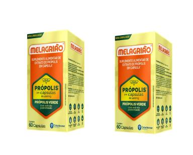 KIT 2 MELAGRIãO PRóPOLIS COM 60CAPS - CATARINENSE