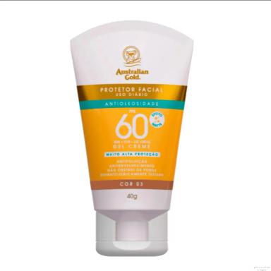 AUSTRALIAN GOLD GEL - PROTETOR SOLAR FACIAL FPS60 COR 03 40G