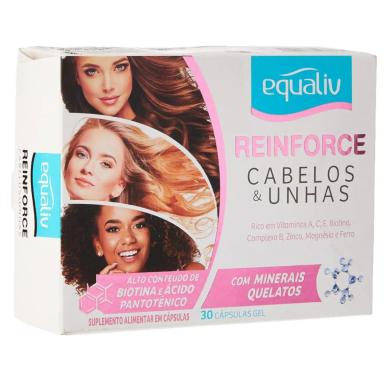 SUPLEMENTO VITAMíNICO EQUALIV REINFORCE CABELOS E UNHAS 30 CáPSULAS