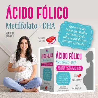 ÁCIDO FóLICO METILFOLATO + DHA 30 COMPRIMIDOS LA SAN DAY