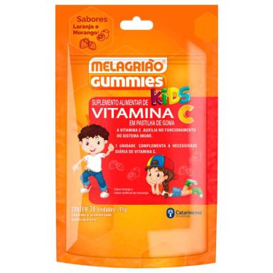 MELAGRIAO VITAMINA C KIDS 30 GMS LARANJA COM MORANGO CATARINENSE