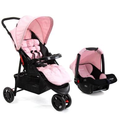 CARRINHO PASSEIO C/BEBê CONFORTO DELTA DUO PRO ROSA VOYAGE