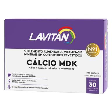 CáLCIO MDK COM VITAMINA D, K E MAGNéSIO 1,9G 30 COMP CIMED Neutro