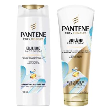 KIT SHAMPOO EQUILíBRIO RAIZ E PONTAS 300ML + CONDICIONADOR BISNAGA 250ML