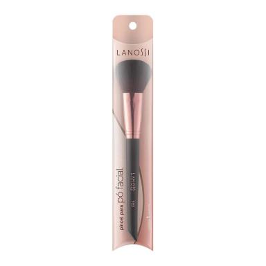 PINCEL PARA MAQUIAGEM LANOSSI PARA Pó FACIAL ROSE BLACK F03