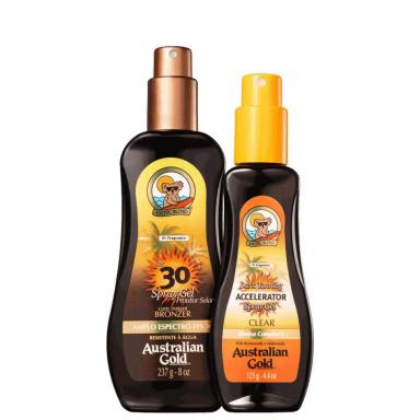KIT AUSTRALIAN GOLD PROMOPACK ACELERADOR 125ML + PROTETOR FPS 30 1 Unidade