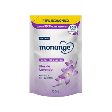 SABONETE LíQUIDO MONANGE FLORES DE LAVANDA REFIL 400ML