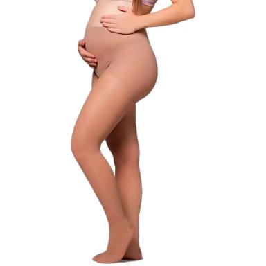 MEIA-CALçA AUDACE MATERNIDADE 15-20MMHG FECHADA NATURAL TAM B