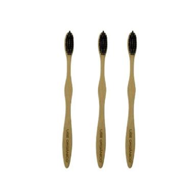 KIT COM 3 ESCOVAS DENTAIS DE BAMBU - USE ORGâNICO
