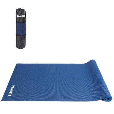 TAPETE YOGA MAT PILATES EXERCíCIOS PVC ECOLóGICO 4MM YANGFIT Azul Escuro