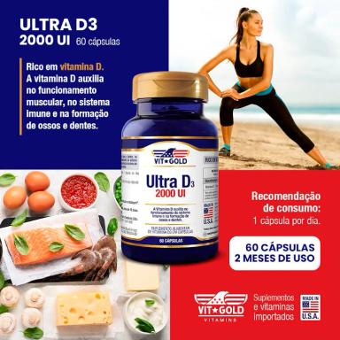 Kit 2x Vitamina Ultra D3 2.000UI 60 Cápsulas