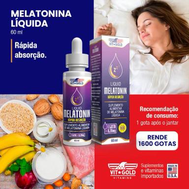 Kit 2x Melatonina em gotas Vitgold 60ml