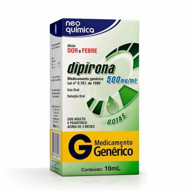 Dipirona Monoidratada 500mg/ml Solução Gotas 10ml Neo Química Genérico