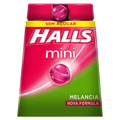 Bala Halls Mini Sabor Melancia Sem Açúcar com 15g